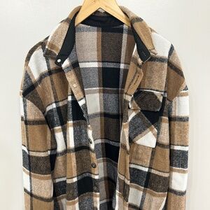 Men’s fleece flannel shacket